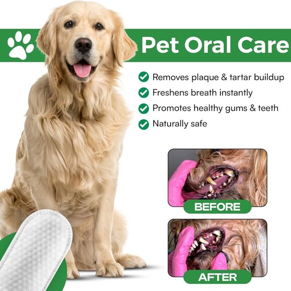 Dogs Dental Wipes | Fights Plaque, Freshens Breath & Promotes Gum Health | No Ri - Picture 4 of 7